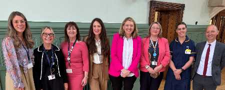 Georgia Gould MP with council officers.