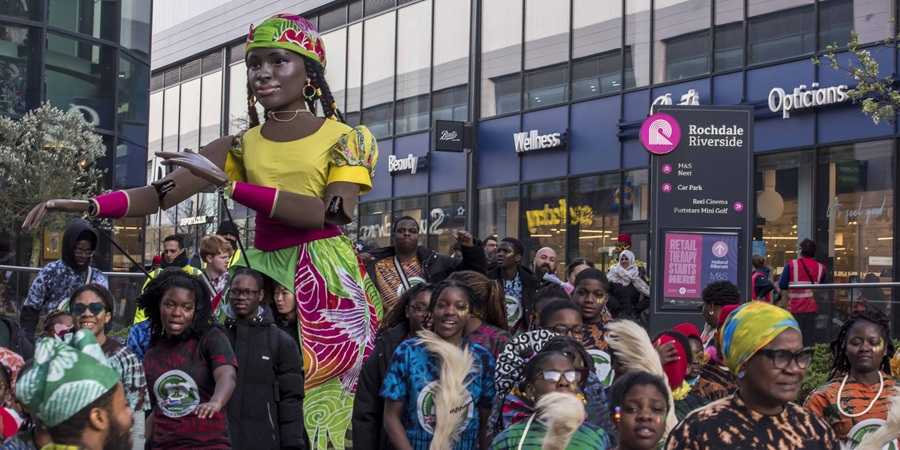 Carnival passing Rochdale Riverside.