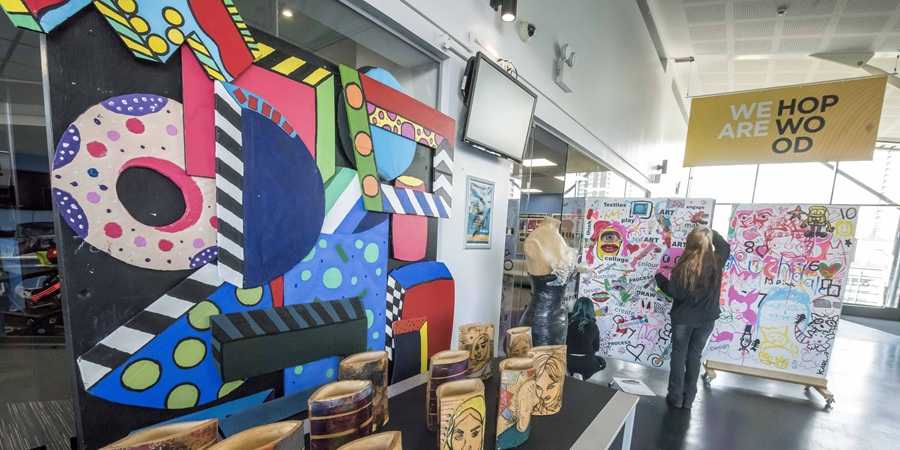 Artwork at Hopwood Hall College.