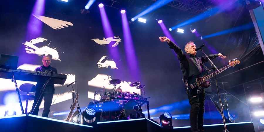 OMD performing at the Feel Good festival.