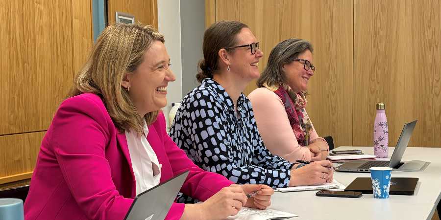 Georgia Gould MP with team members.
