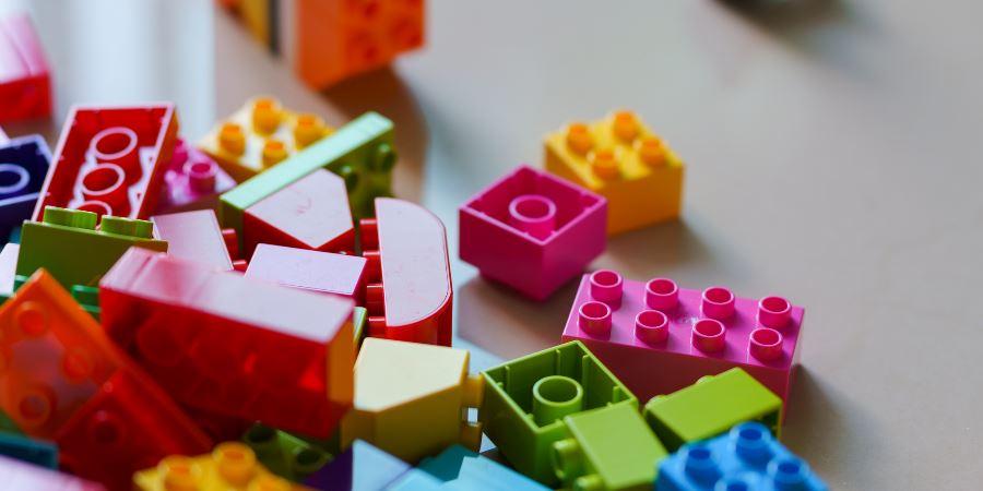 Close up of Lego bricks