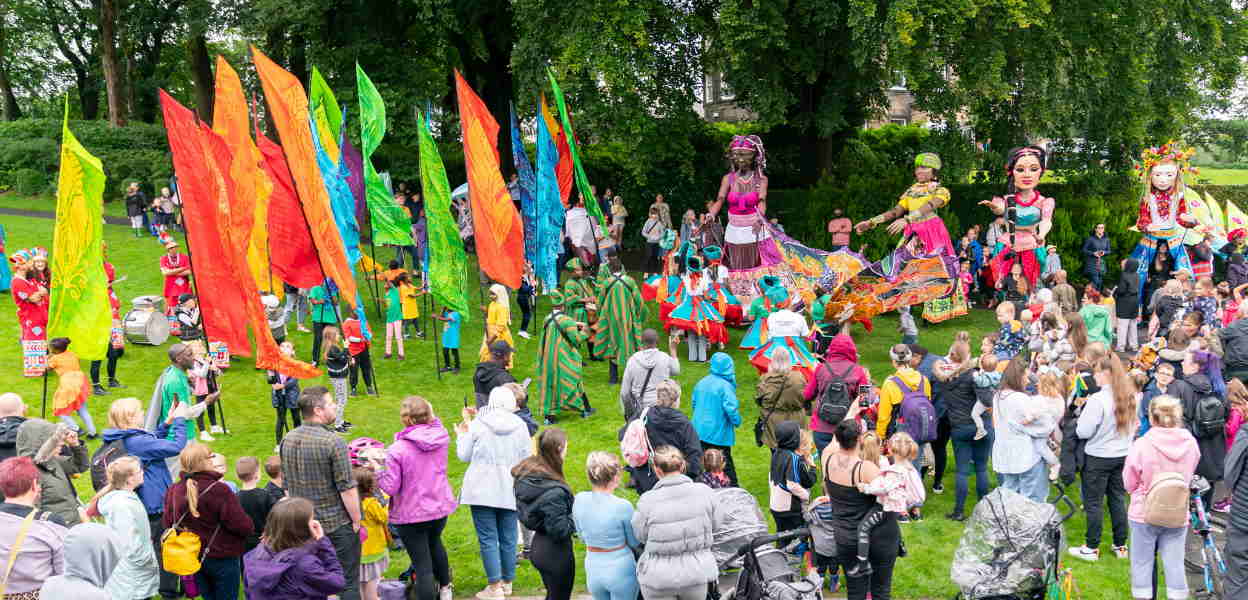 Visitors to Feel Good Family Picnic in Littleborough.