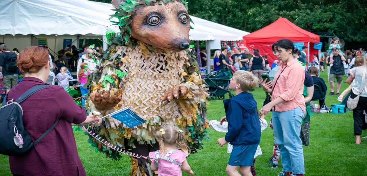Hope the Hedgehog at the Feel Good Family Picnic in Middleton.