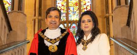 Councillor Faisal Rana and Iram Faisal.