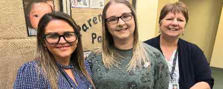 Kersty with education welfare team members.