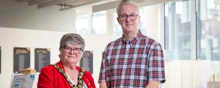 Councillor Janet Emsley and Tony Walsh.