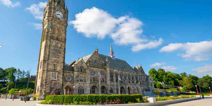 Rochdale Town Hall exterior.