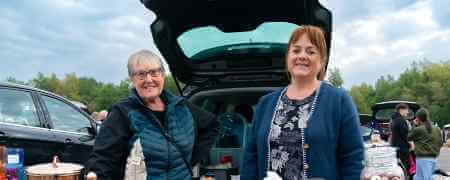 Sellers at Bowlee Car Boot Sale.
