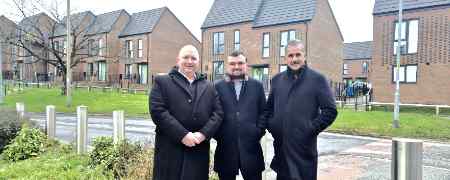 Councillors Phil Massey, Danny Meredith and Shah Wazir stood in Kirkholt.