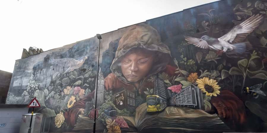 The mural.