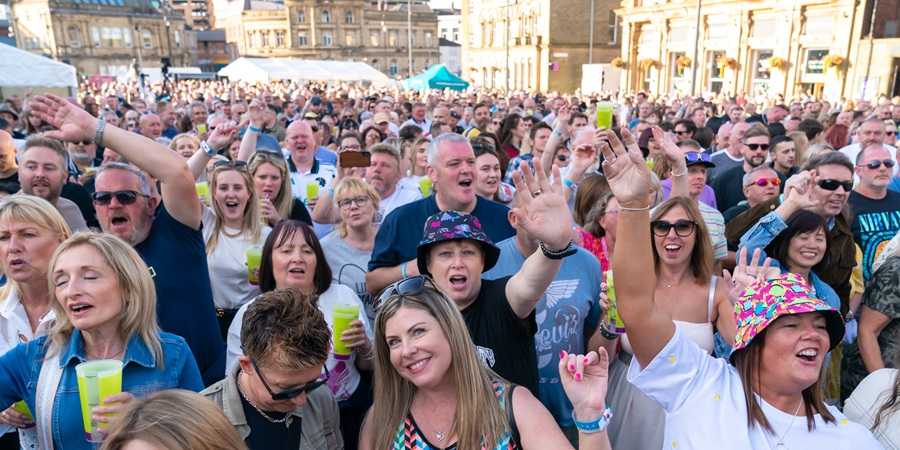 Crowd at Rochdale Feel Good Festival.