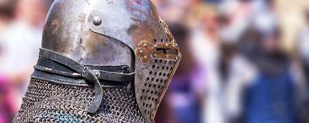 A knights helmet.