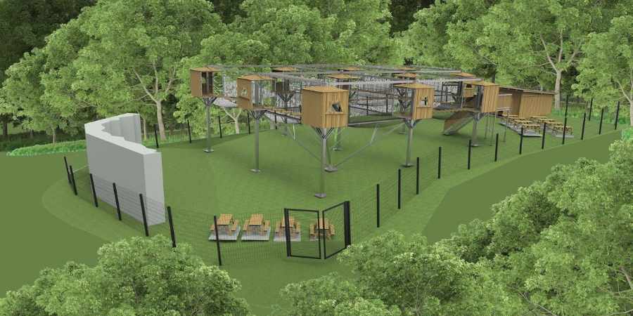Computer image of the new adventure course.