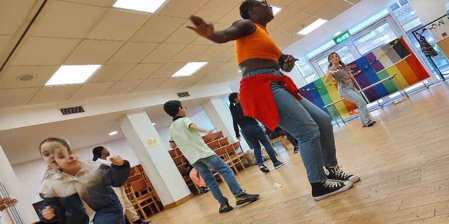 Dance session with Afrocats.