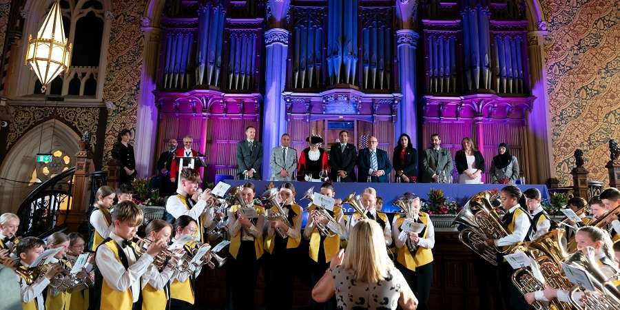 Wardle Academy Brass Band.