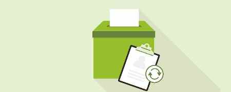Illustration of ballot box.