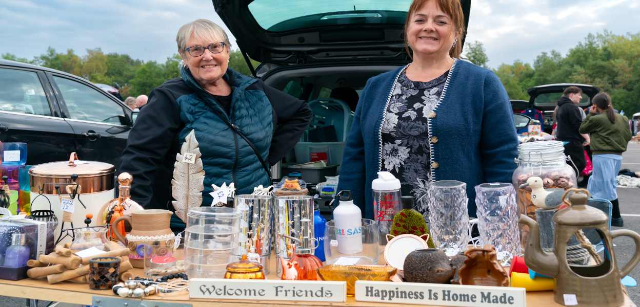 Stallholders at Bowlee Car Boot Sale.