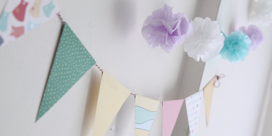 Paper bunting.