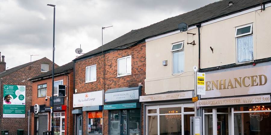 Shopfronts in Castleton.