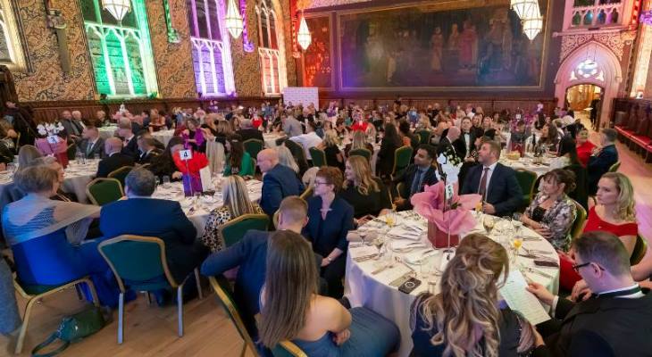 Education awards in the town hall in 2024.