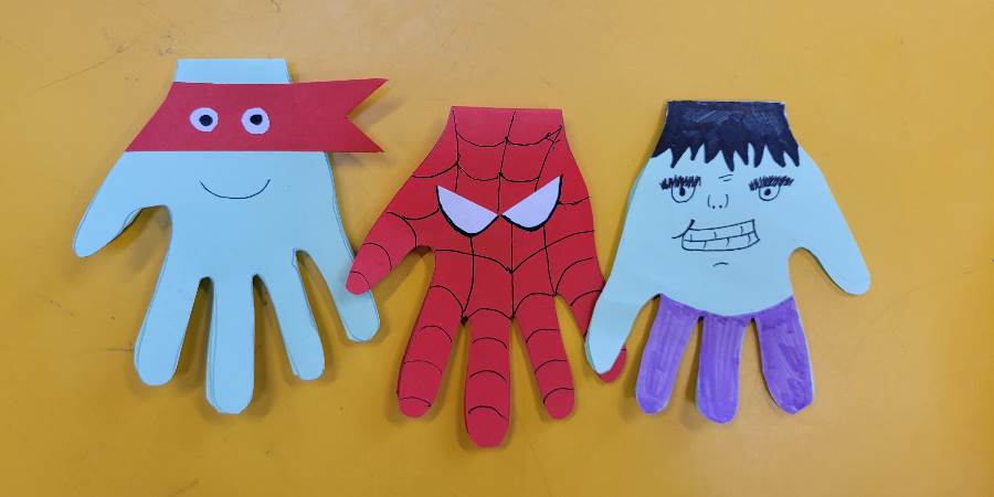 3 Hero Hands cards.