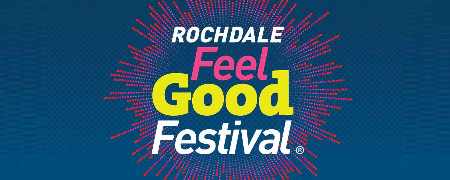 Logo reading, Rochdale Feel Good Festival.