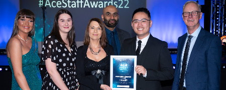 Award winning team with Steve Rumbelow, chief executive of the council.