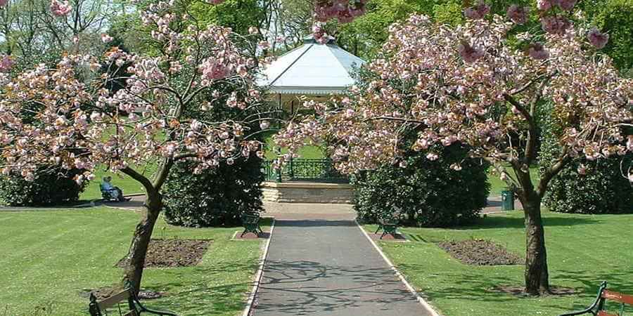 Hare Hill Park bandstand.