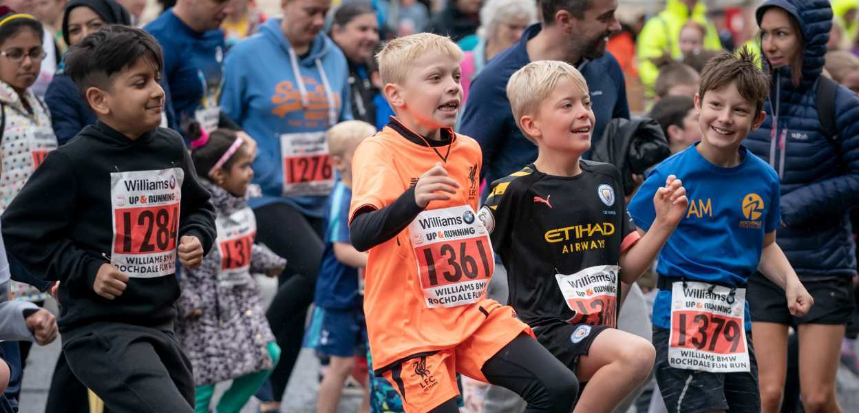 Young runners in the Fun Run.