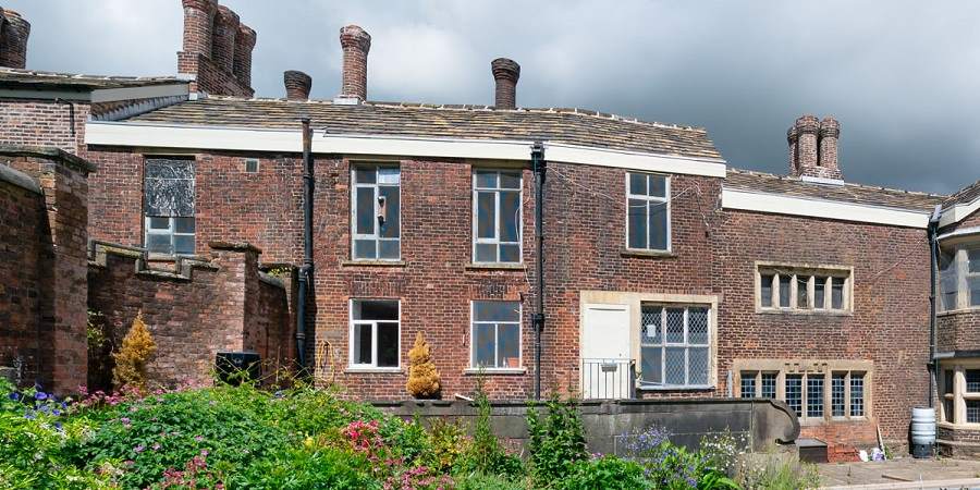 Back of Hopwood Hall.