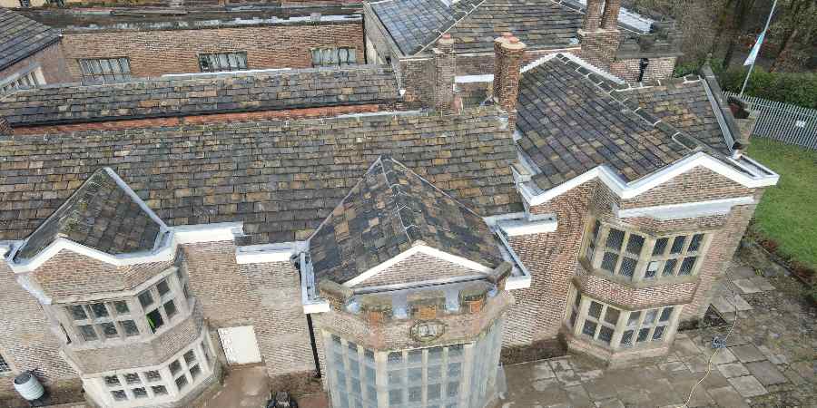 Hopwood Hall roof.