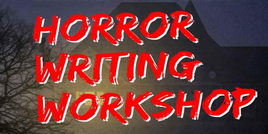 Logo reading, Horror Writing Workshop.
