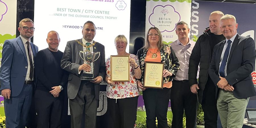 Heywood winners at the Britain In Bloom awards.