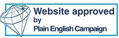 Website approved by Plain English Campaign.