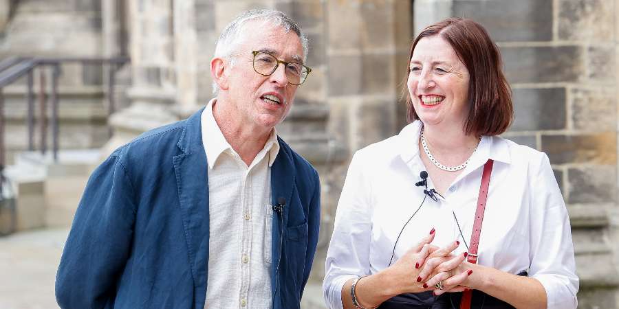 Steve Coogan and Rose Marley.