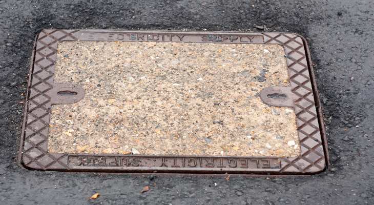 A manhole cover.