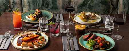 Plates of food.