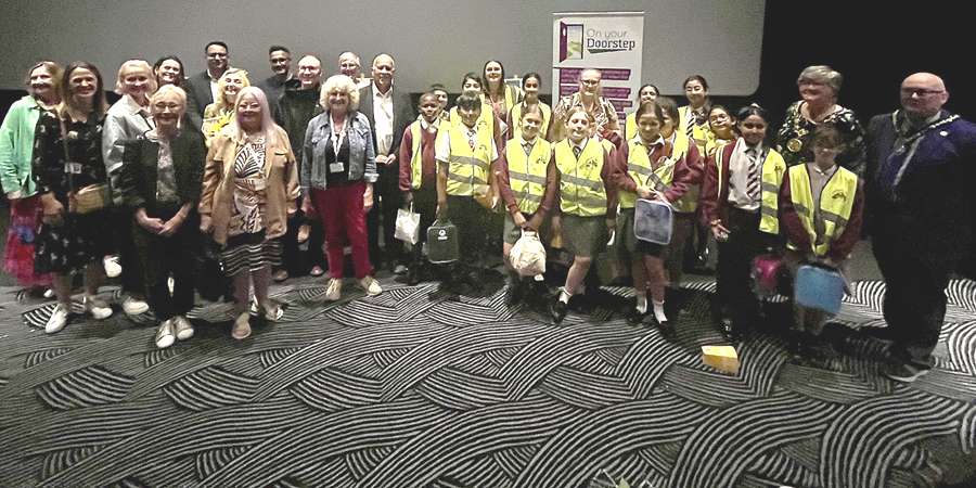 Staff and pupils from Kentmere Academy at Reel Cinema.