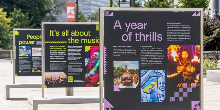 Some of the new exhibition boards.