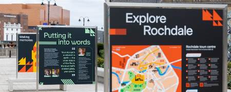 Some of the new exhibition boards.