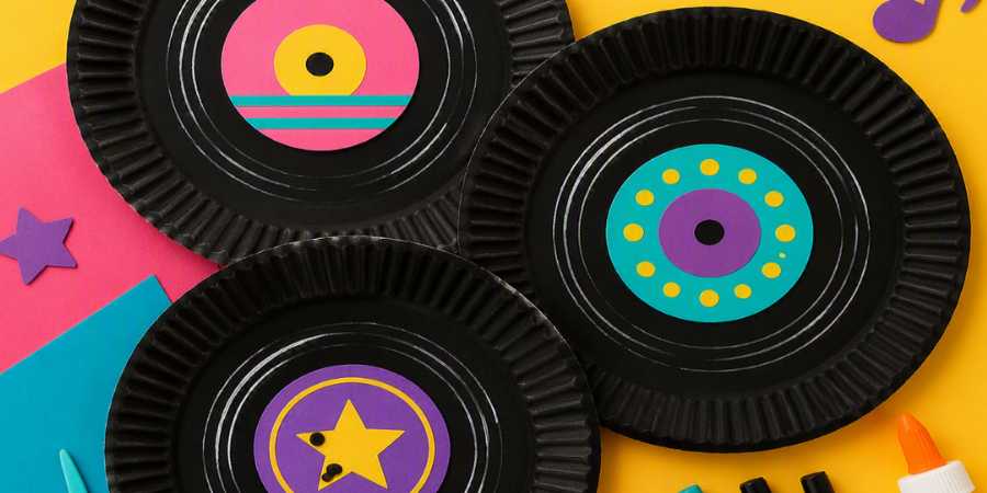 Illustration of vinyl records.
