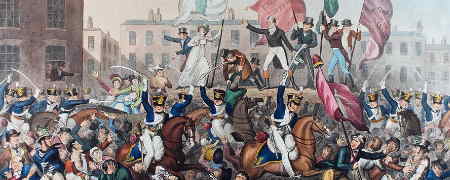 Illustration of the Peterloo Massacre.