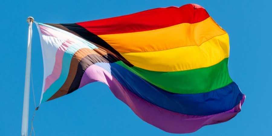 A Pride flag.