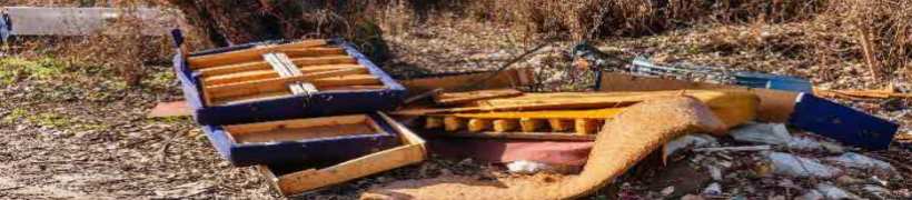 Fly-tipped rubbish.