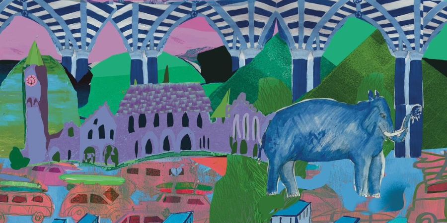 An abstract painting of Rochdale.