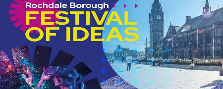 Rochdale Borough Festival of Ideas logo.