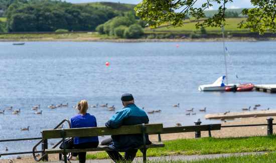 Visitors to Hollingworth Lake.
