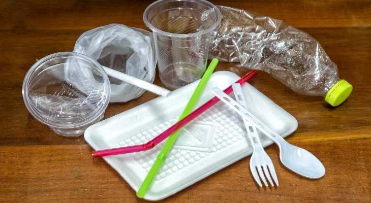 Single use plastic items.
