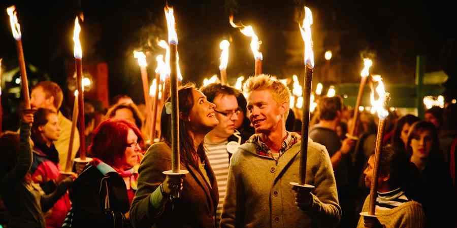 Torchlight procession.